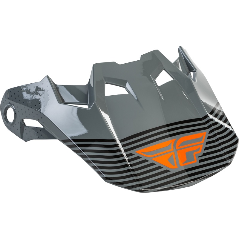 FLY RACING Formula Cc Primary Helmet Visor Matte Grey/Orange Md-Lg