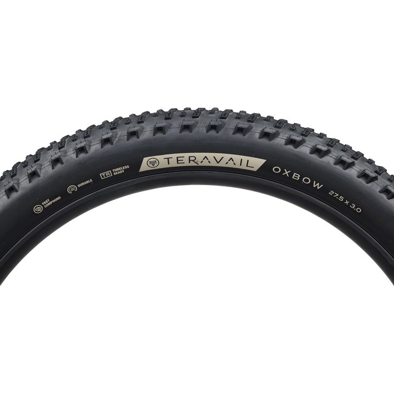 Teravail Oxbow Tire – 27.5 x 3, Tubeless, Folding, Black, Durable, Fast Compound