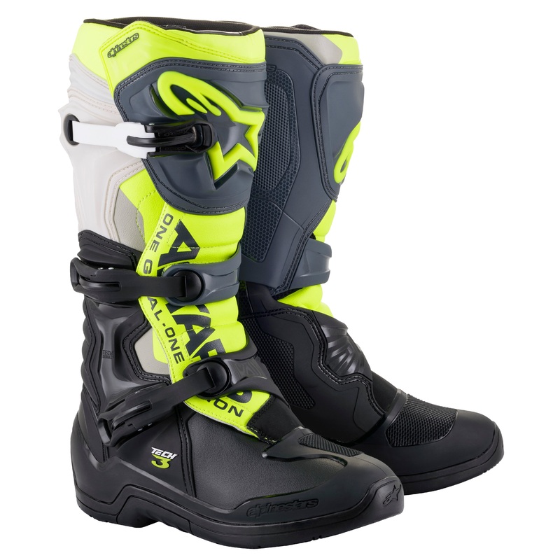 Alpinestars Tech 3 Boots Blk/Cool Grey/Ylw/Fluo 13