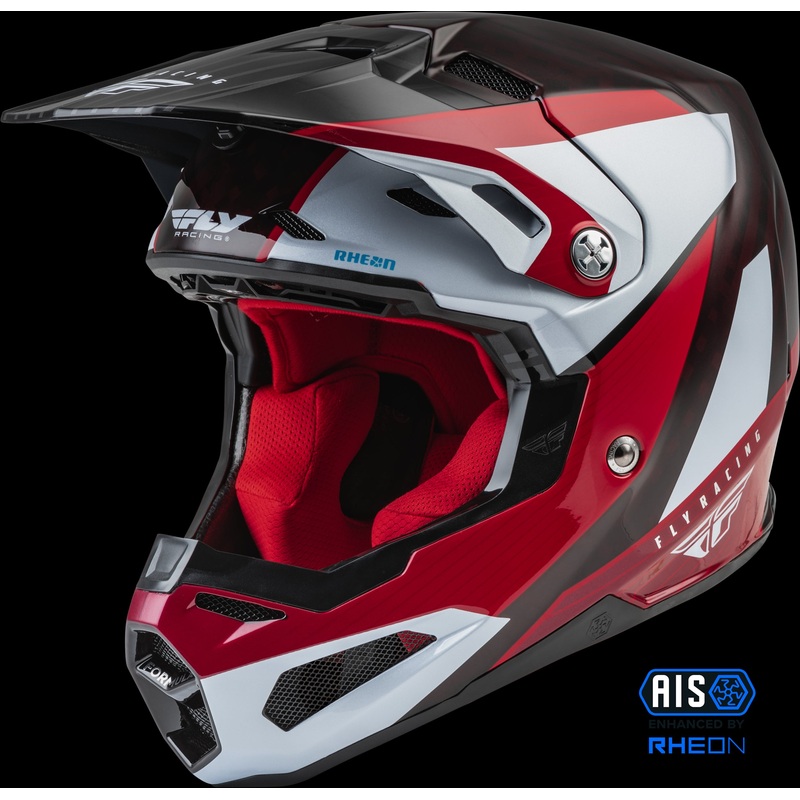FLY RACING Formula Carbon Prime Helmet Red/White/Red Carbon Sm