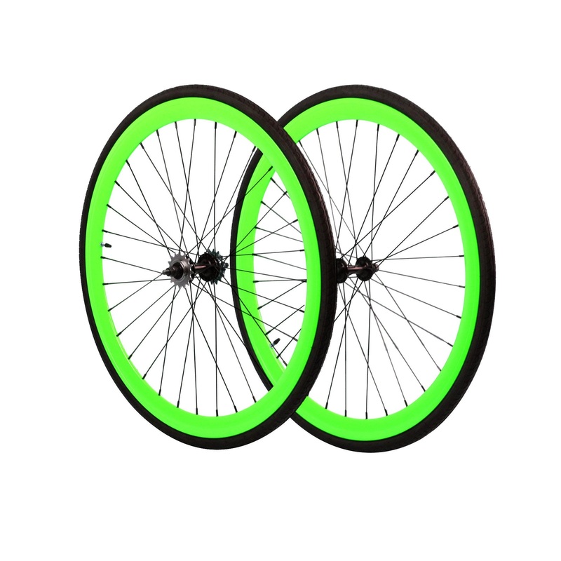700c Wheelset – Neon Green