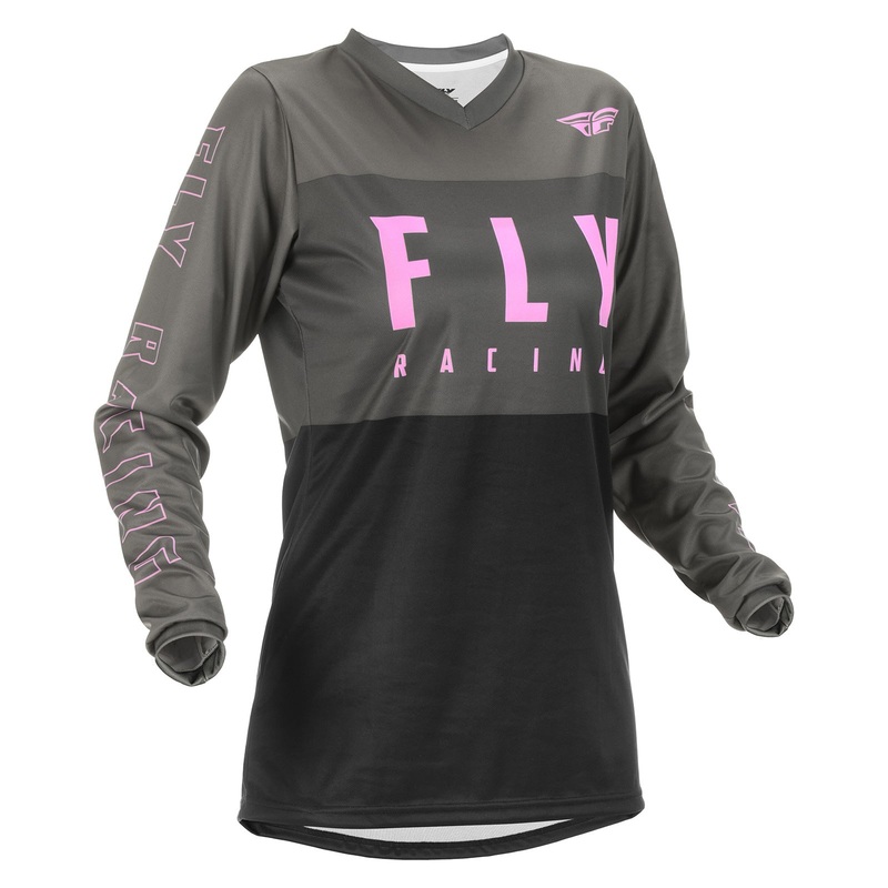 Fly Racing 2022 F-16 BMX Race Jersey-Grey/Black/Pink Adult Large