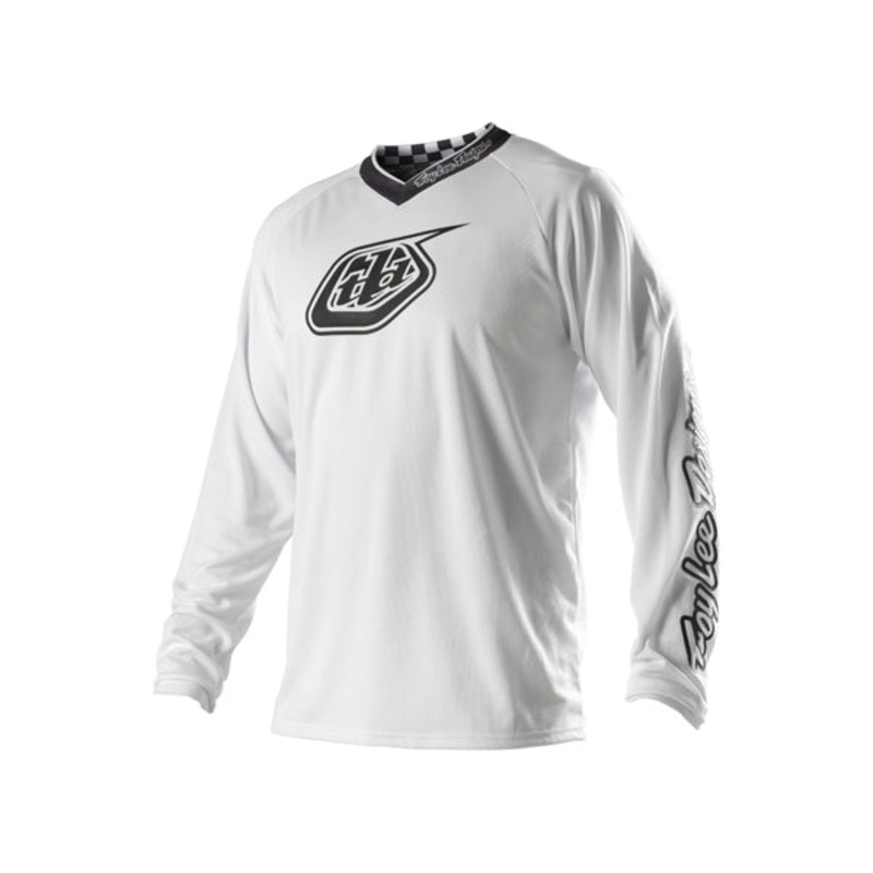 Troy Lee 2014 GP BMX Race Jersey-White-Out White Youth Small