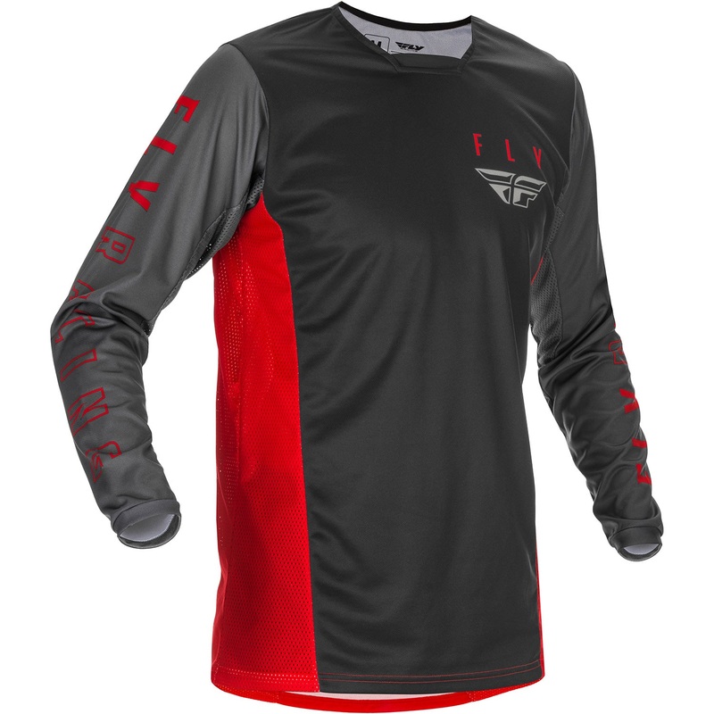 Fly Racing K121 BMX Race Jersey-Red/Grey/Black Adult Large