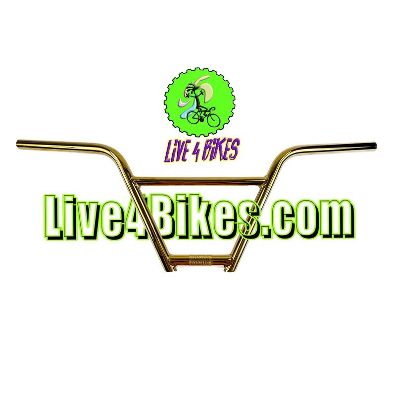 4 Piece 8.75 ” Chromoly BMX handlebar Gold  2 Wheel Gang – Live 4 Bikes 22.2 bmx 8.75 ” 750mm – 29-1/4 Inch