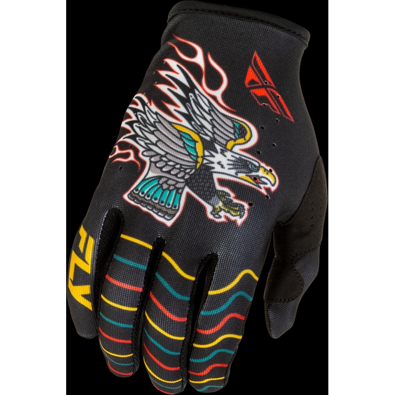 FLY RACING Lite Americana Gloves Black/Red/Gold 3x