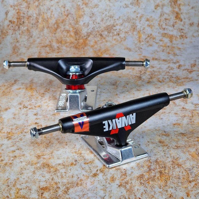 Venture V-Hollow Wide Awake Black/Polished Skateboard Trucks Pair Black/Polished 5.2