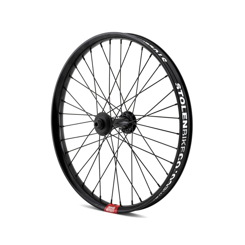 20″ RAMPAGE PRO STREET FRONT FEMALE AXLE WHEEL, BLACK Front FA Black