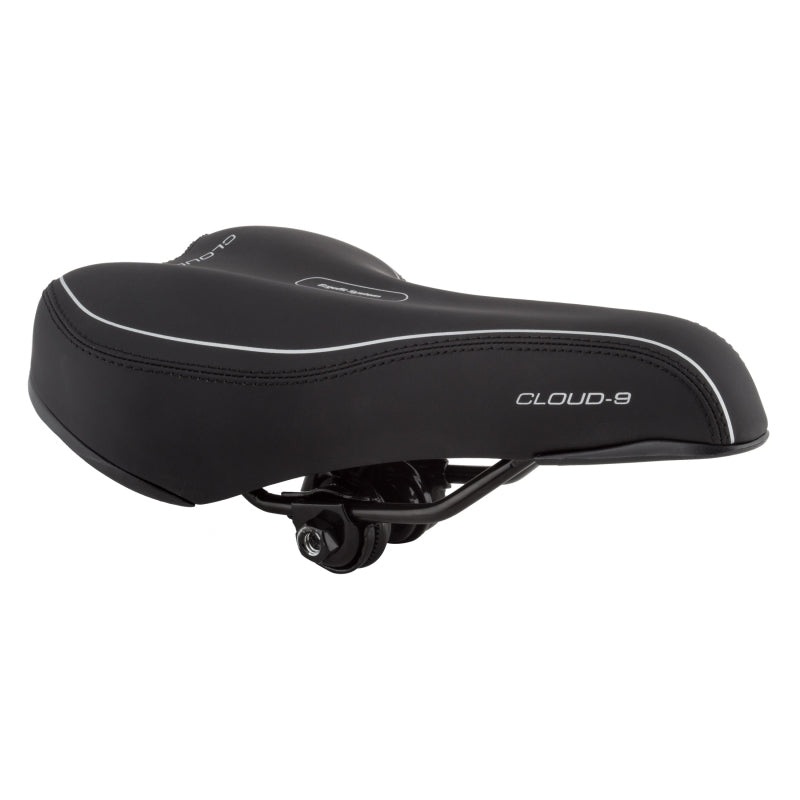 Cloud-9 Sport Anatomic Mens  Steel Multi-Stage Foam Soft Touch Vinyl None Black 10.75×6.25`