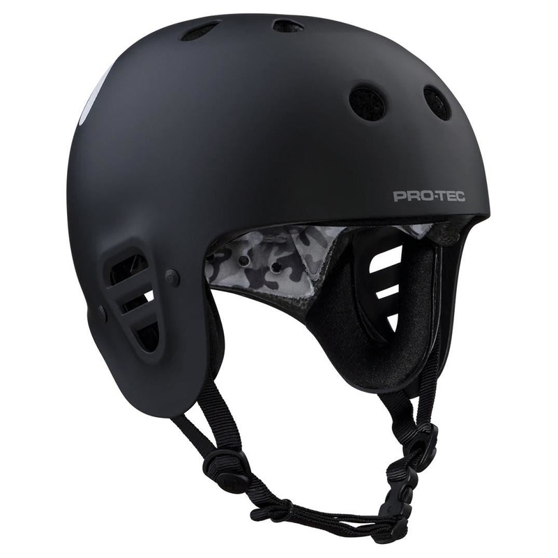 Pro-Tec Full Cut Cult Helmet – Matte Black & Camo Large