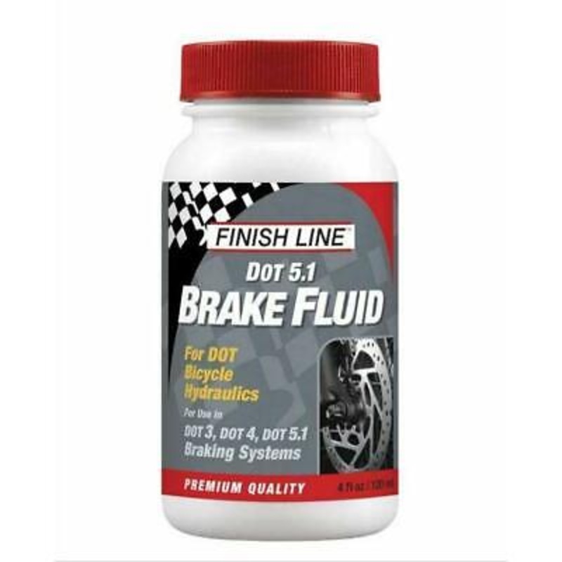 Finish Line Dot 5.1 Brake Fluid 4oz (DOT 3 DOT 4 Braking system compatible)
