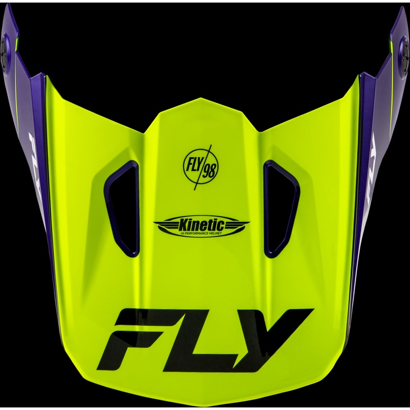 FLY RACING Kinetic Rally Helmet Visor Hi-Vis/Blue/Black Xs/Sm