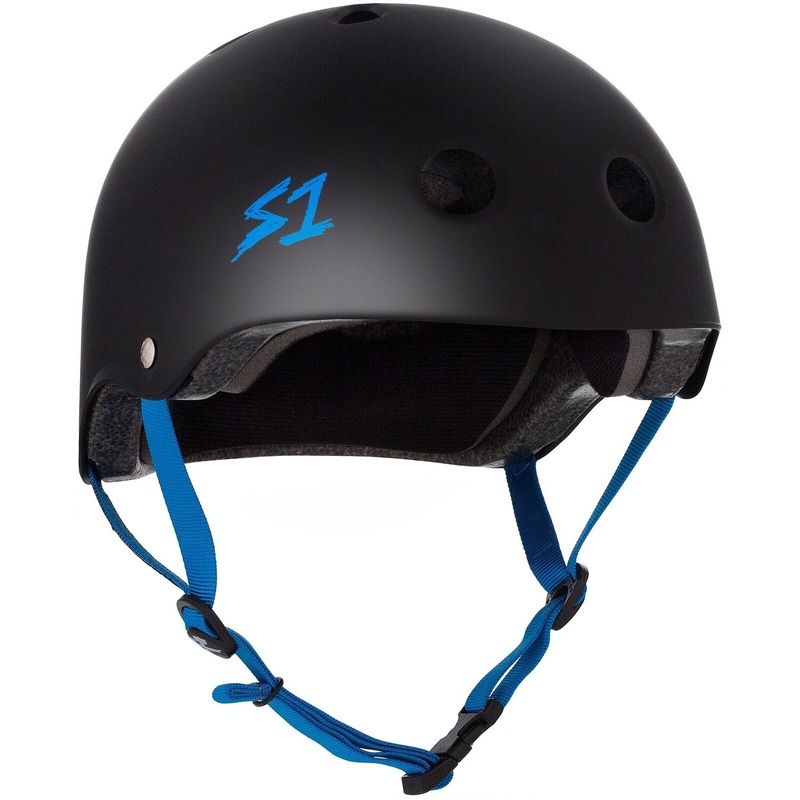 S-One Lifer Helmet / Black Matte/Cyan Straps Matte Black/Cyan Straps XS