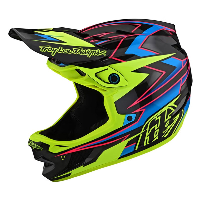 Troy Lee Designs D4 Carbon MIPS BMX Race Helmet-Volt Black/Yellow Adult Small
