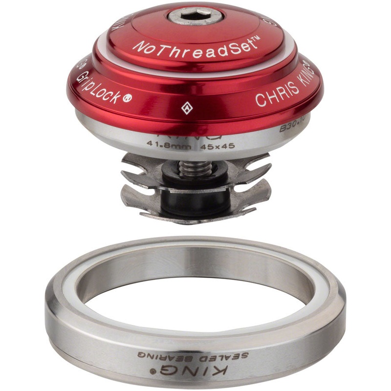 Chris King DropSet 2 Headset – 1-1/8 – 1.5″, 42/52mm, 45 Deg, Red
