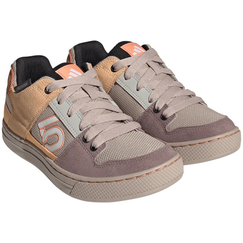 Five Ten Freerider Flat Shoes – Womens Wonder Taupe/Ftwr White/Acid Orange 9.5