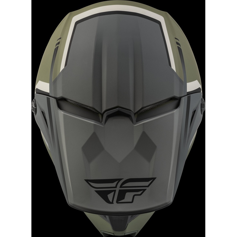 FLY RACING Kinetic Vision Helmet Matte Olive Green/Grey Xs