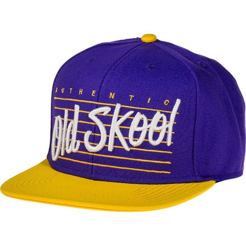 Vans Old School Snapback Adjustable Hat-Purple/Yellow