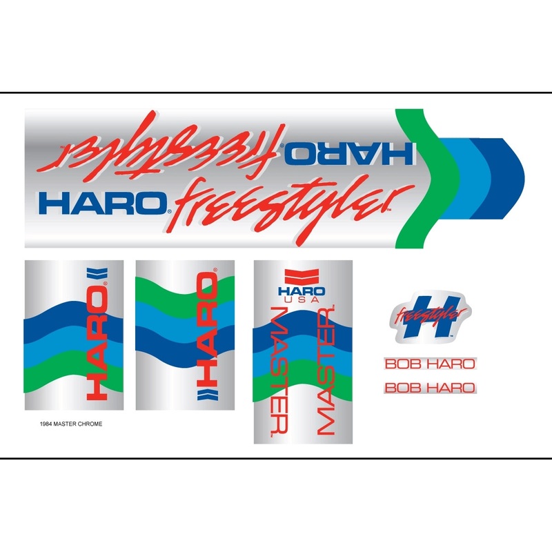 HARO RETRO FRAME DECAL KITS 1982/83 Decals FS Chrome-Sku # 60100