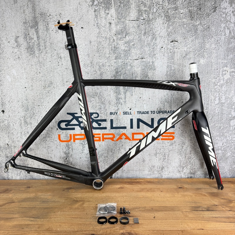 Low Mile! 2013 Time NXRS Small (54cm TT) Carbon Rim Brake Frameset 700c 1680g