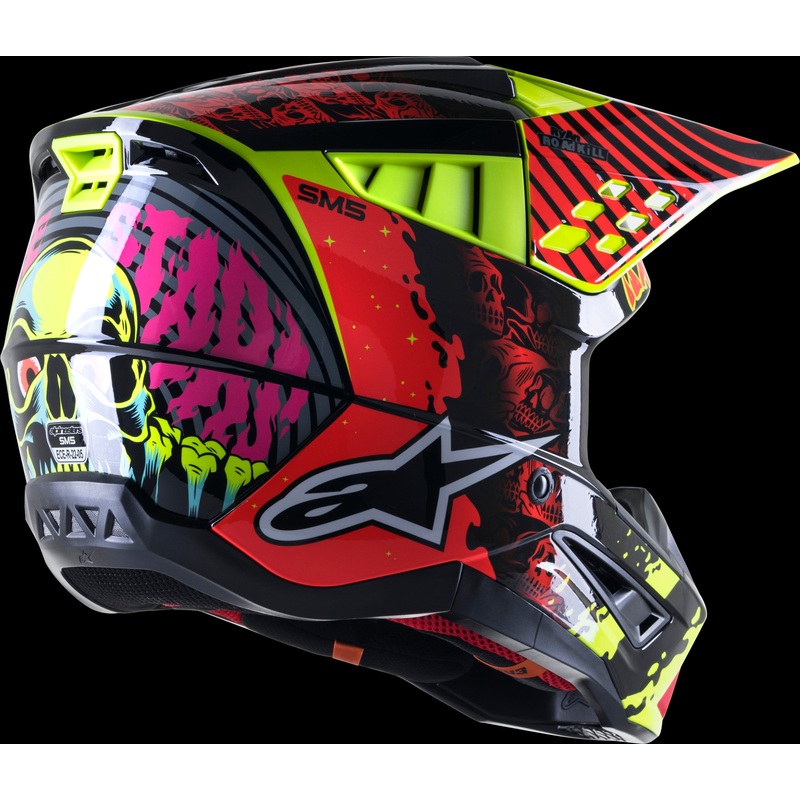 ALPINESTARS S-M5 Helmet Black/Red/Fluorescent Yellow X-Small