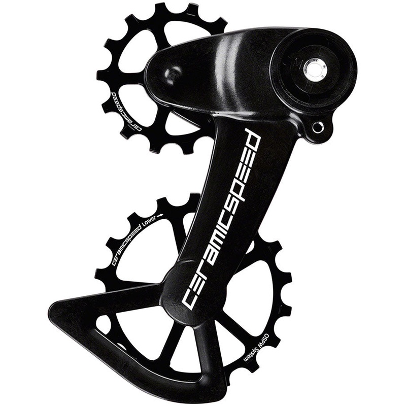 CeramicSpeed OSPW X Pulley Wheel System for SRAM Eagle AXS – Alloy Pulley, Carbon Cage, Black