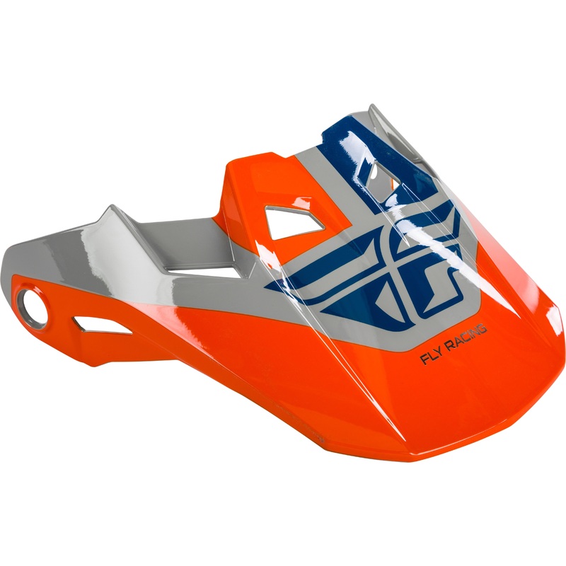 FLY RACING Formula Visor Grey/Orange/Blue Yl-Sm