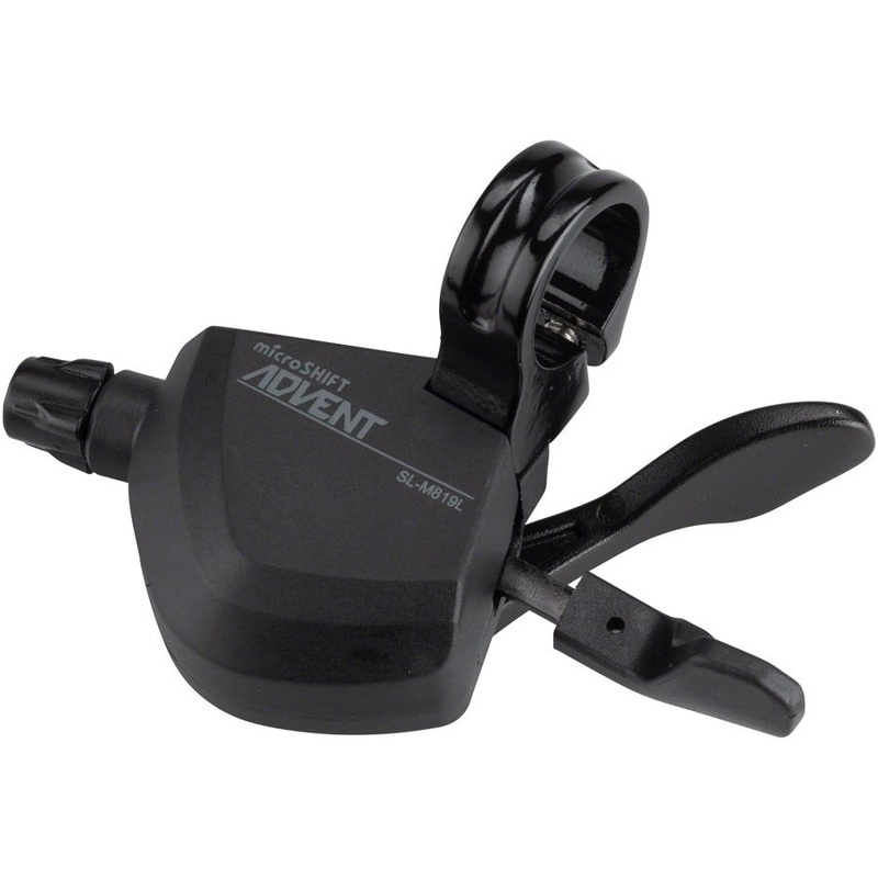 ADVENT Xpress Left Trigger Shifter – Double Shifter for 2×9 Speed MTB Front Derailleurs, Black