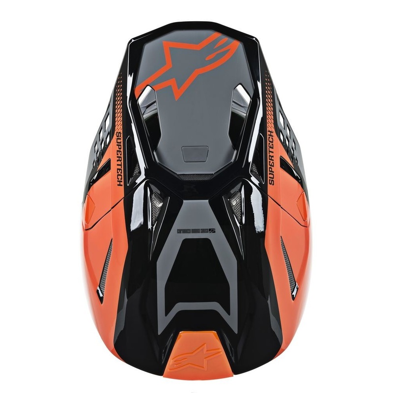 ALPINESTARS Supertech M-8 Triple Helmet Orange/Grey/Black Large