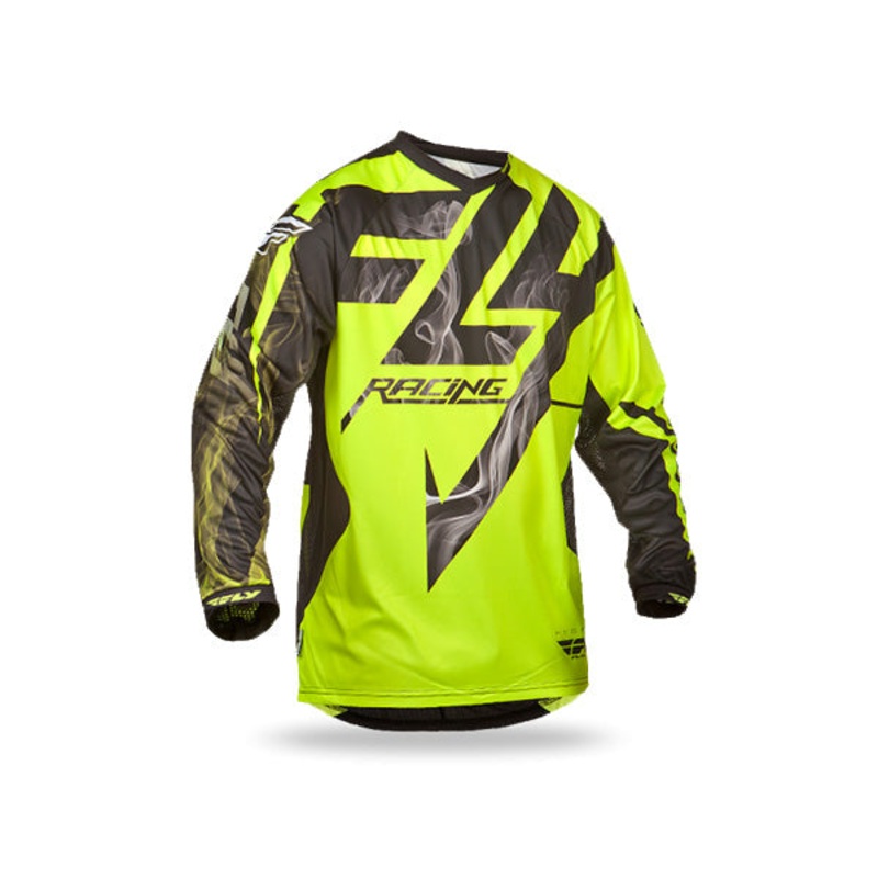 Fly Racing 2015 Lite Hydrogen BMX Race Jersey-Black/Hi-Vis Adult Small