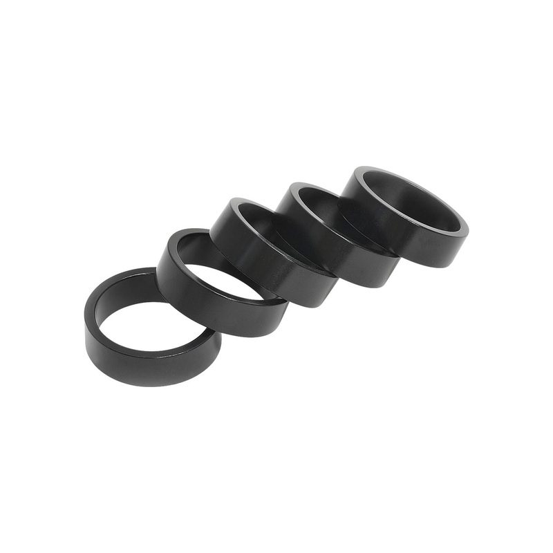 Wheels Manufacturing Aluminum Headset Spacer – 1-1/8″ 10mm Black 5-pack